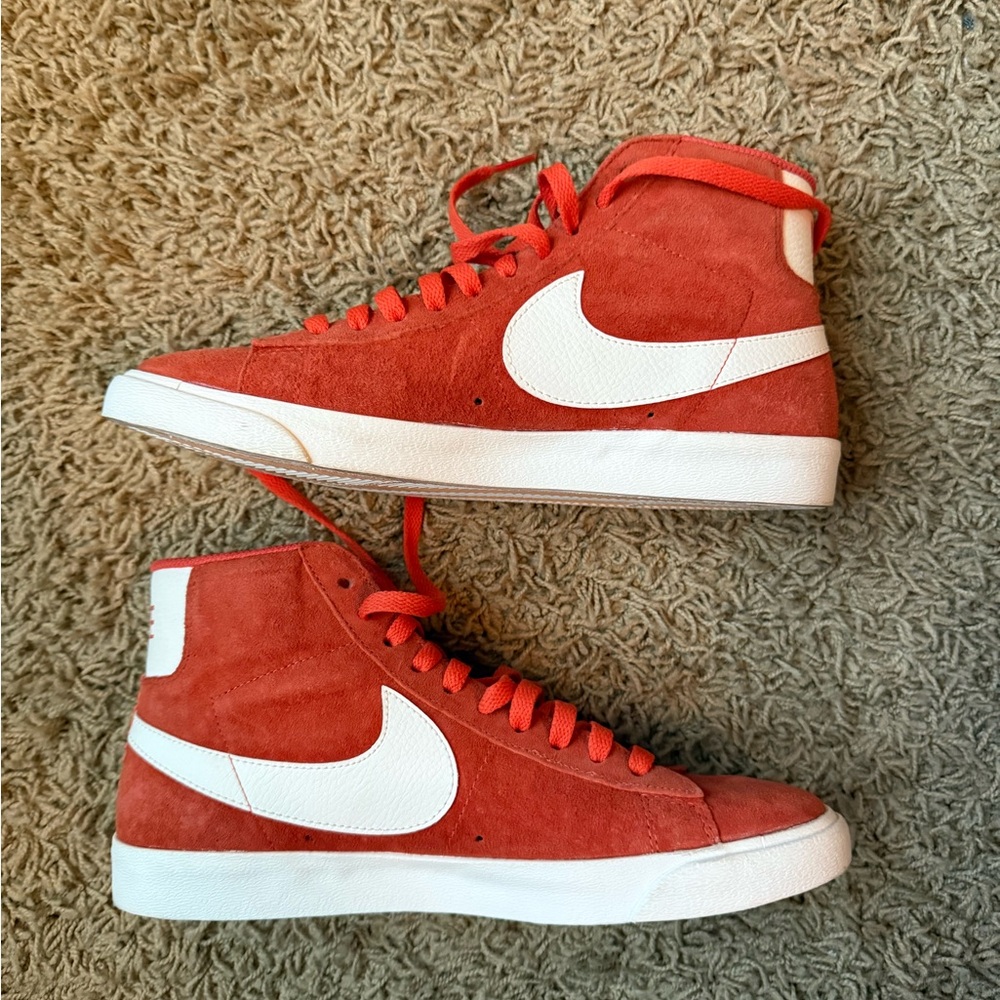 Nike Red High Top Blazers Womens